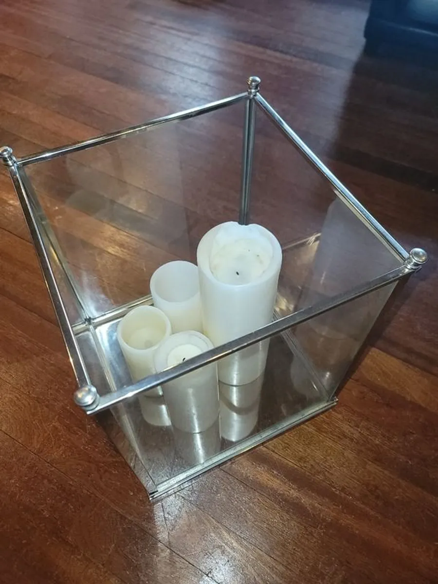 Lantern/glass display x 2  Meadows & Byrne - Image 1