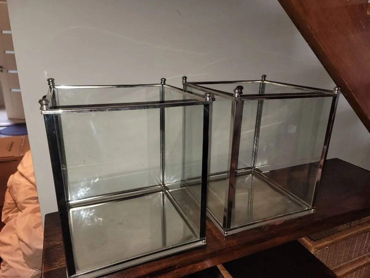 Lantern/glass display x 2  Meadows & Byrne - Image 2