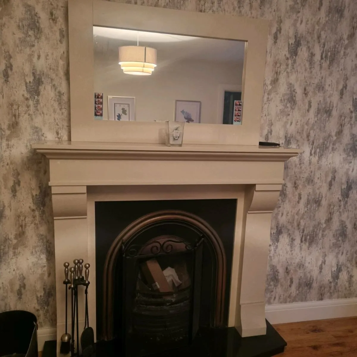 Marble Fireplace & mirror - Image 2