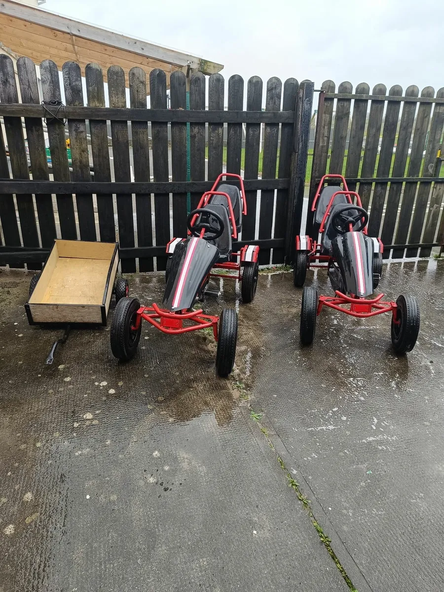 2 seater heavy duty Go Kart with trailer x 2 - Image 1