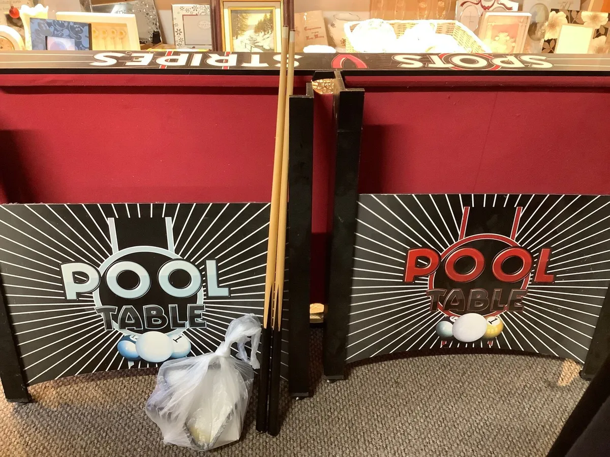 Pool table with accessories