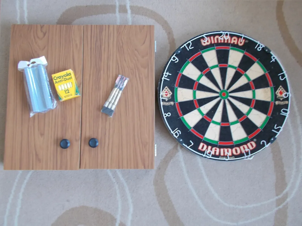 New Dart Board & Wall Cabinet - Image 1