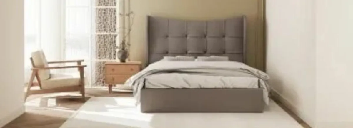 Verona fabric ottoman storage beds two colors avai - Image 3