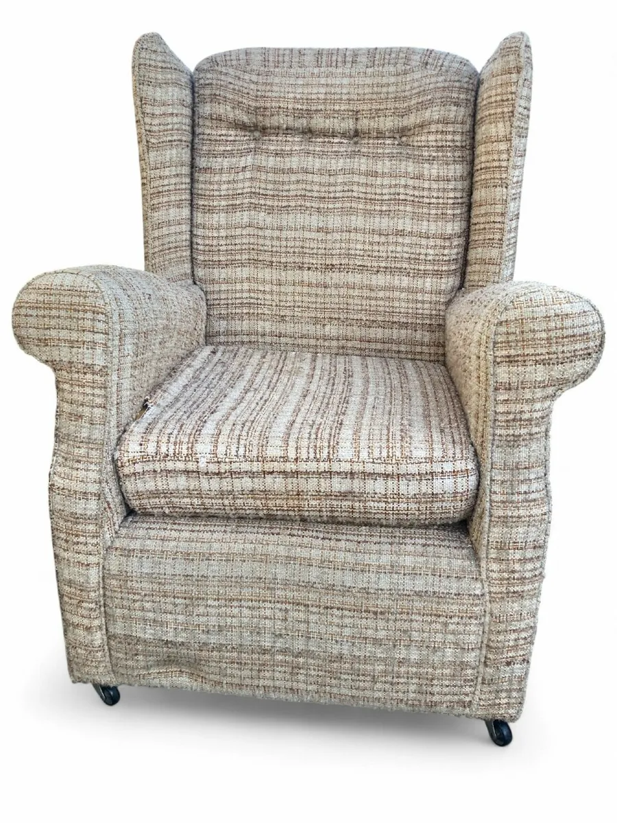 Wing Back Armchairs - Vintage x 2 - Image 4