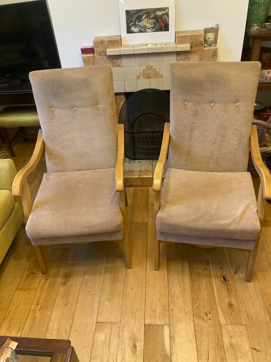 Fireside Chairs x 2 - High Back - Image 3