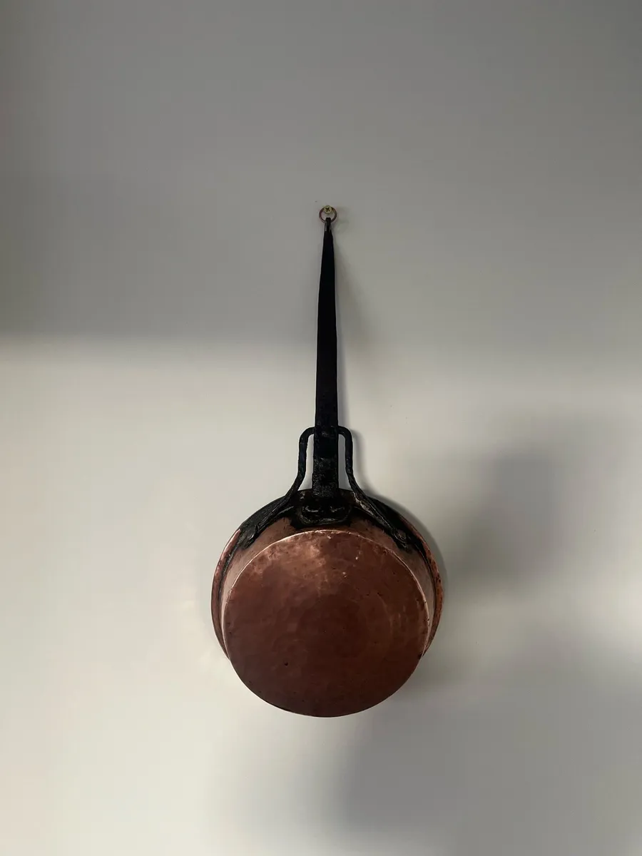 Antique French Copper & Wrought Iron Pan - Image 2