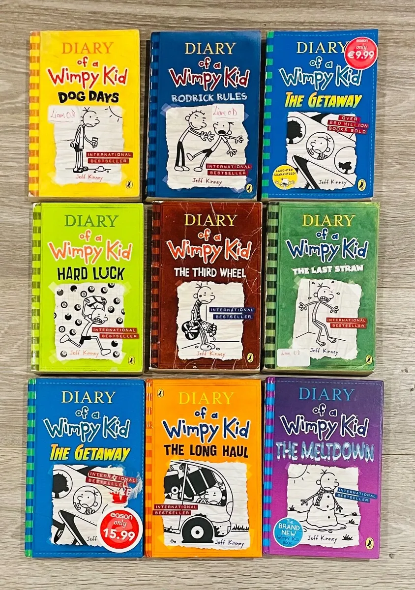 9 Wimpy Kid Books (3 Hardback)