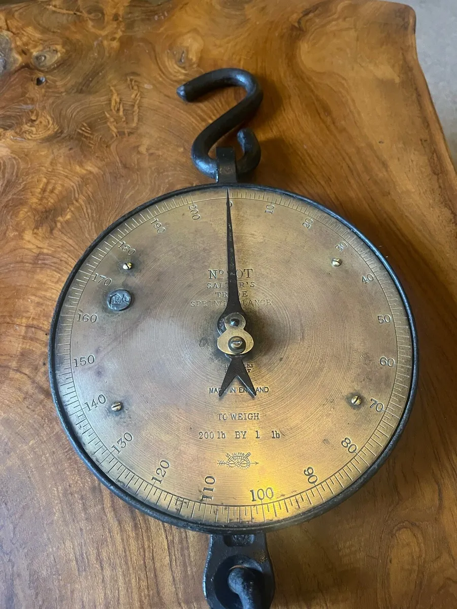 Antique Salter 200lb Hanging Scales - Image 2