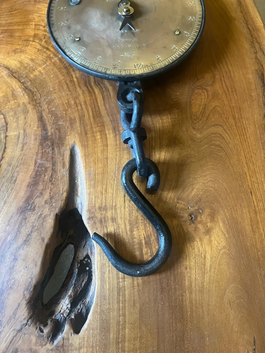 Antique Salter 200lb Hanging Scales - Image 3