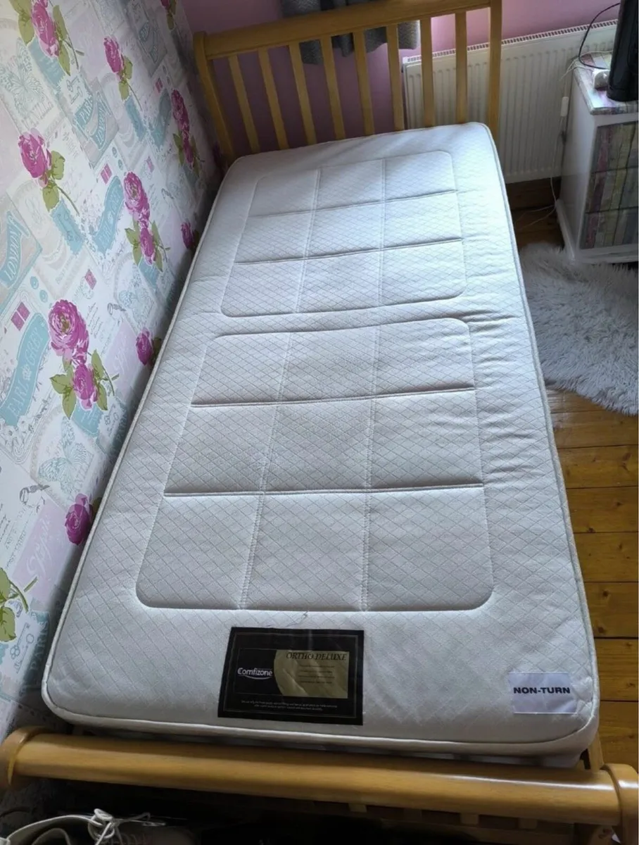 As New - Quality Wooden Single Sleigh Bed Frame - Image 1