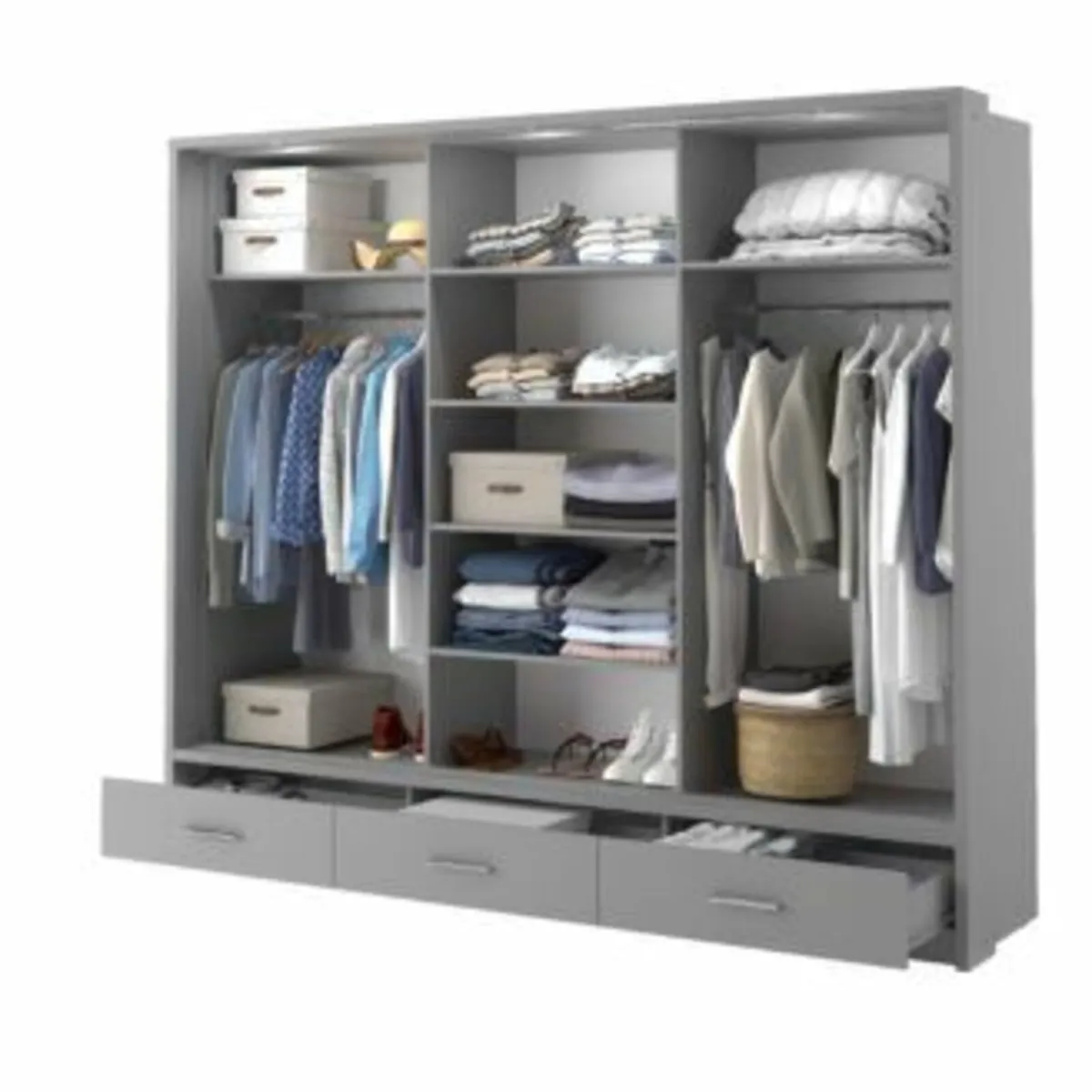 Delta Large Sliderobe 2.5m Grey - Image 2