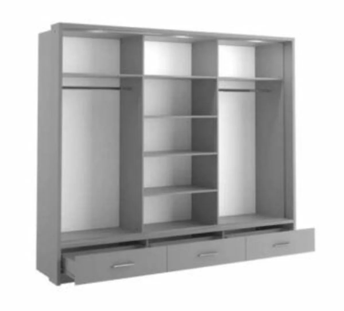 Delta Large Sliderobe 2.5m Grey - Image 3