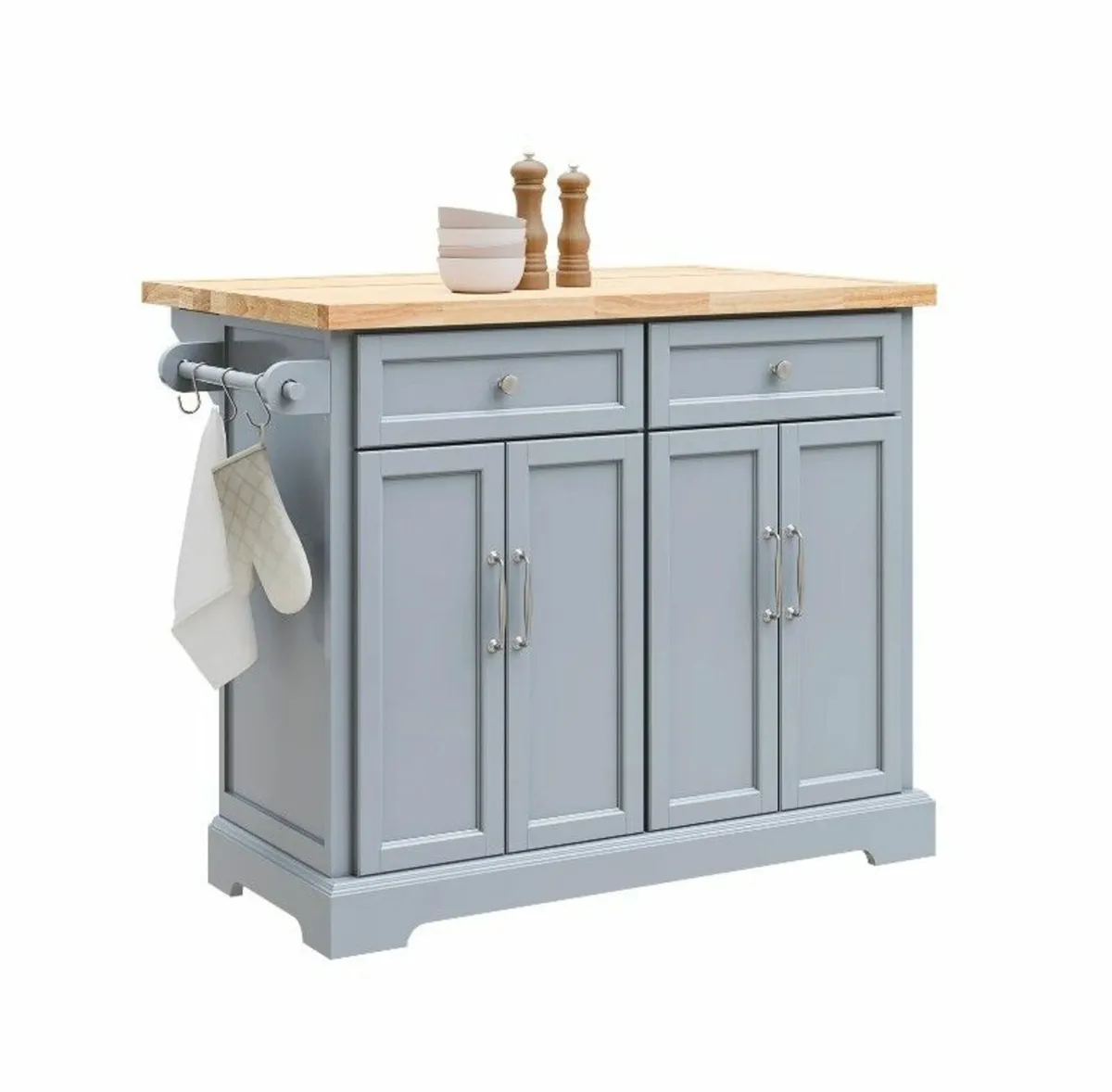 Kitchen island  with expandable work surface - Image 4