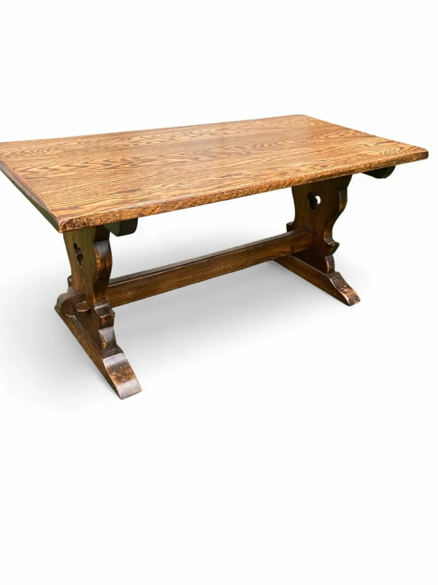 Coffee Table - Vintage- Oak - Mid Century - Image 2