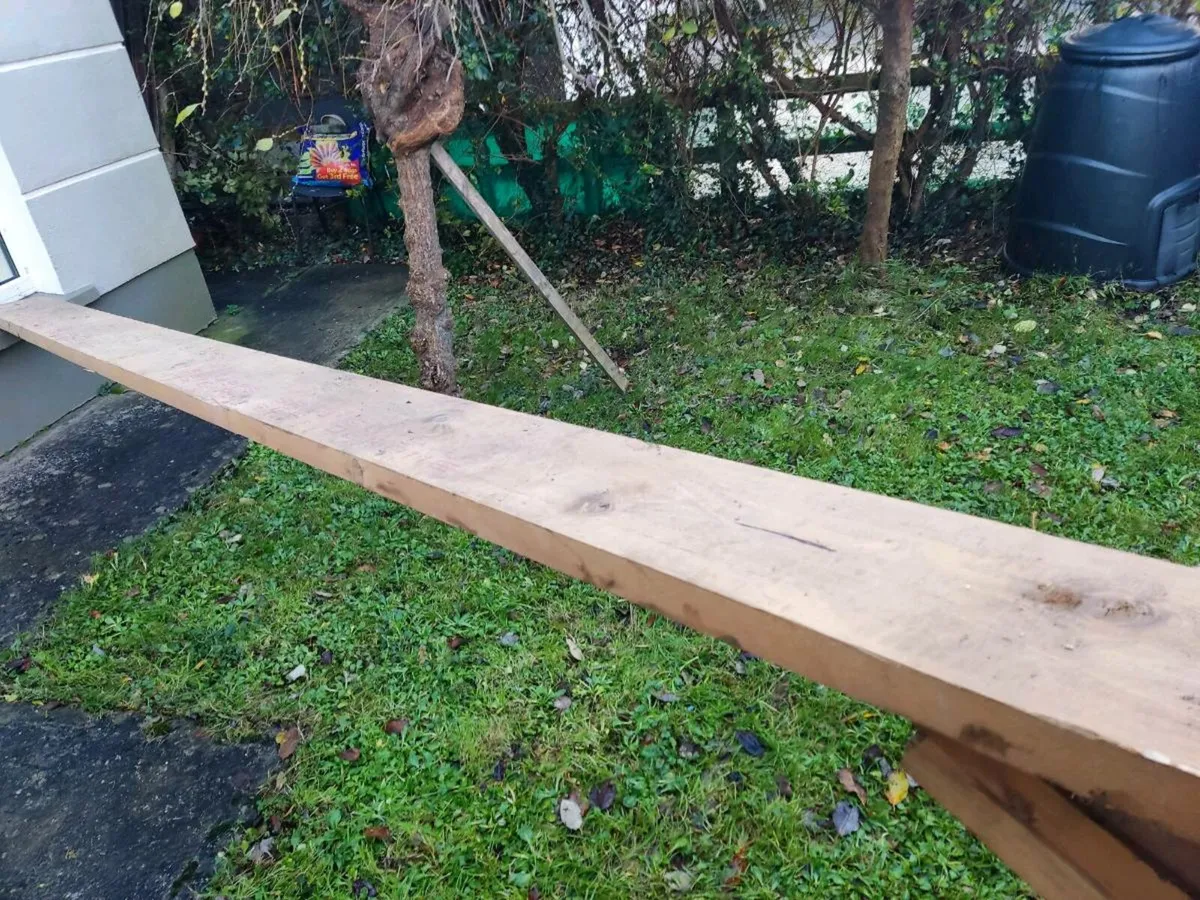 White Deal Timber planks 225 x 44 x 4250mm - Image 2