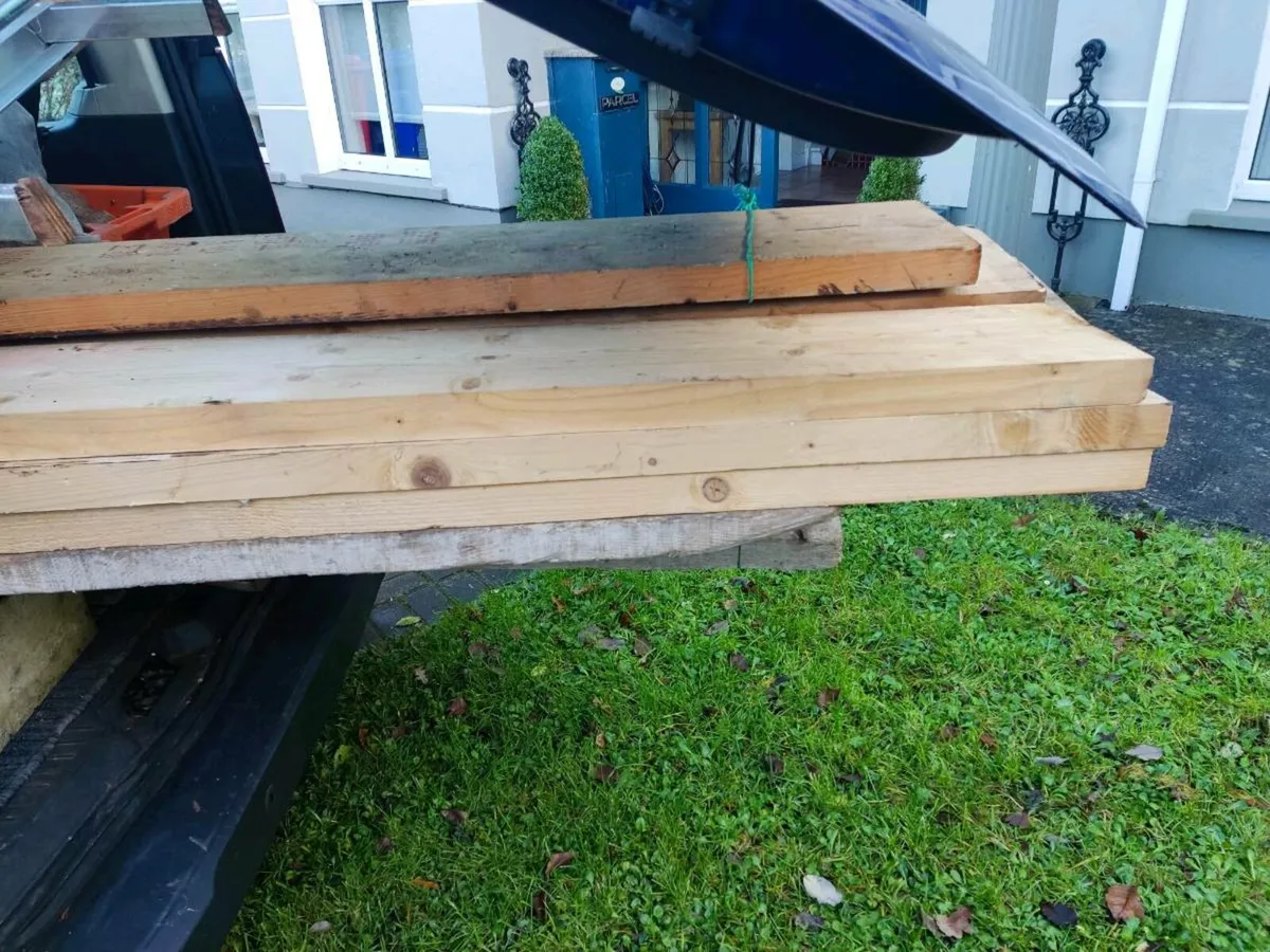 White Deal Timber planks 225 x 44 x 4250mm - Image 3