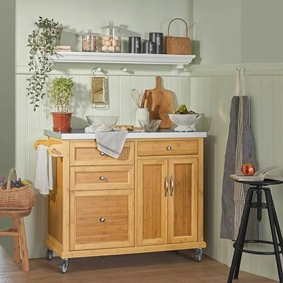 Kitchen Island Bamboo - Image 3