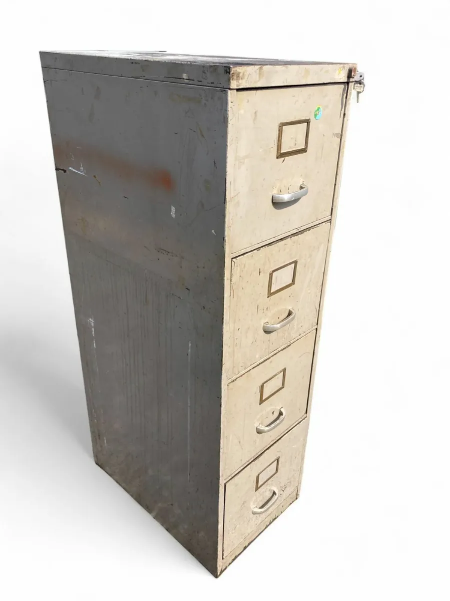 Antique Filing Cabinet - Distressed - Image 1