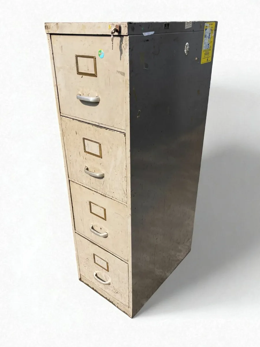 Antique Filing Cabinet - Distressed - Image 2