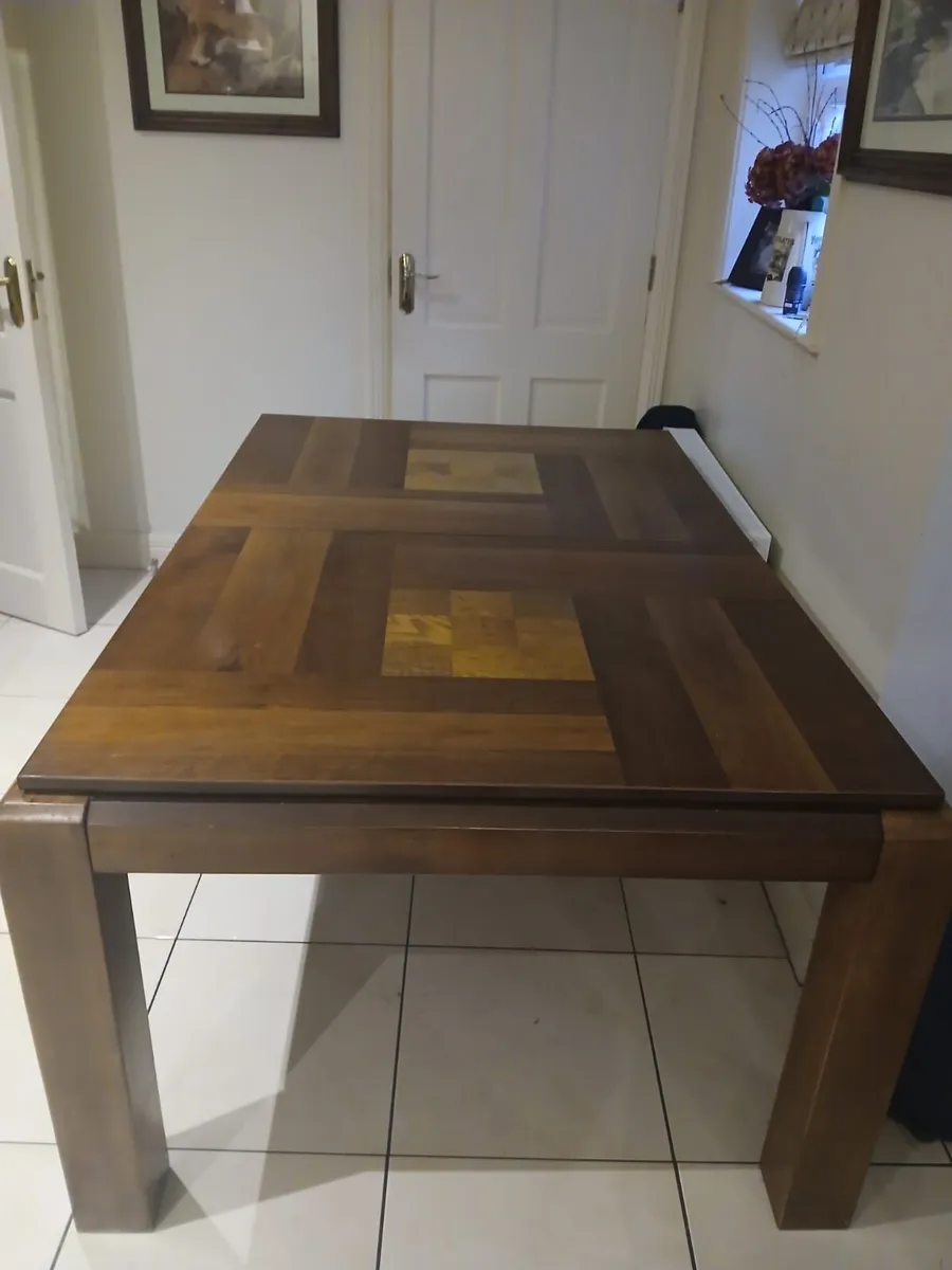 Extendable Solid Mahogany Dining Table - Image 1
