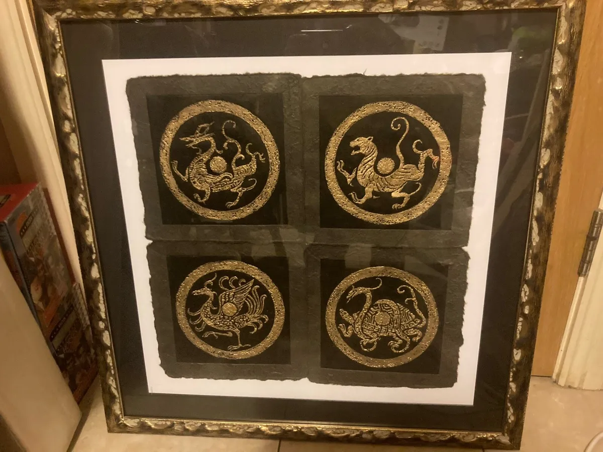 Chinese Lithograph artwork framed free postage - Image 1