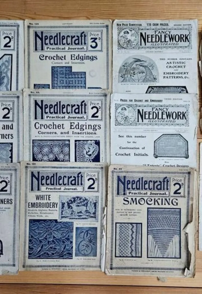 Vintage Needlecraft Magazines - Crochet Embroidery - Image 2