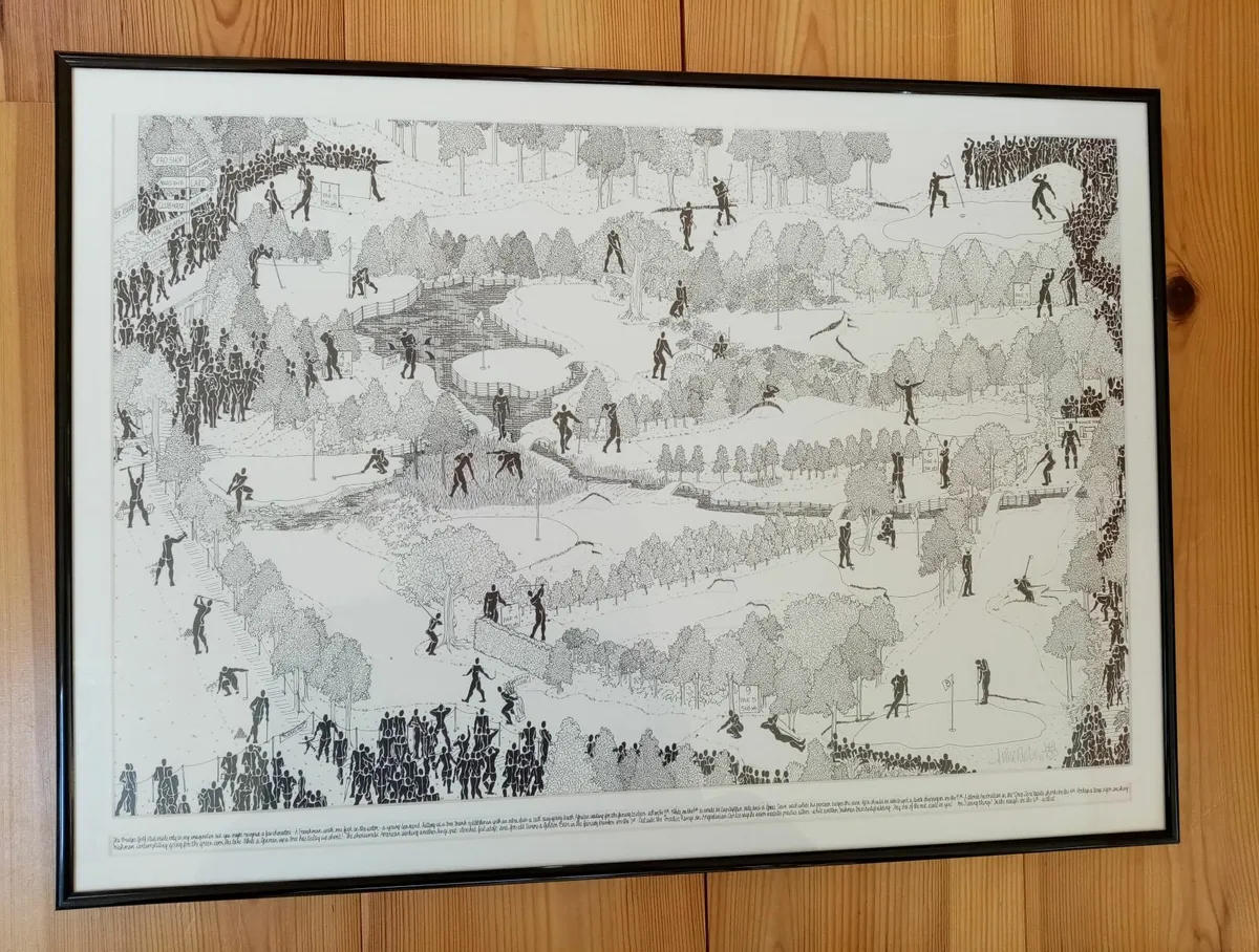 Anna Nielsen Signed Art Print - Golf The Front 9 - Image 1
