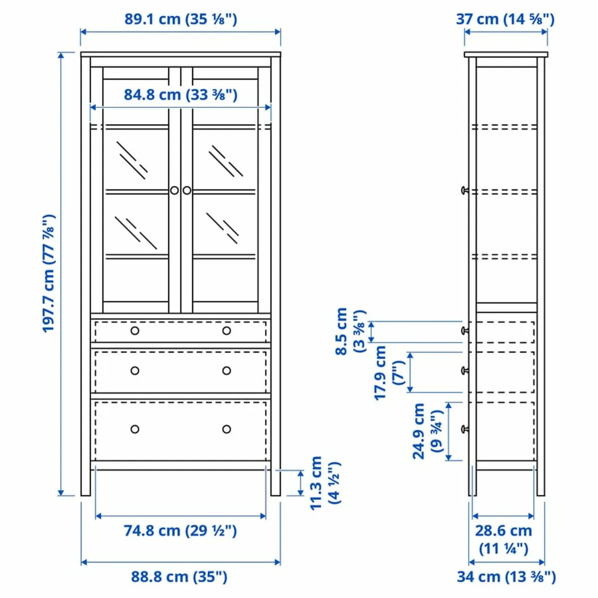 Ikea Hemnes Display Cabinet - Image 4