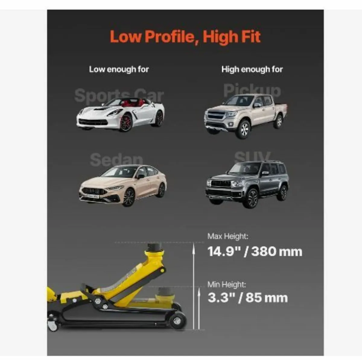 Floor Jack, 2.5 Ton Low Profile Floor Jack - Image 2