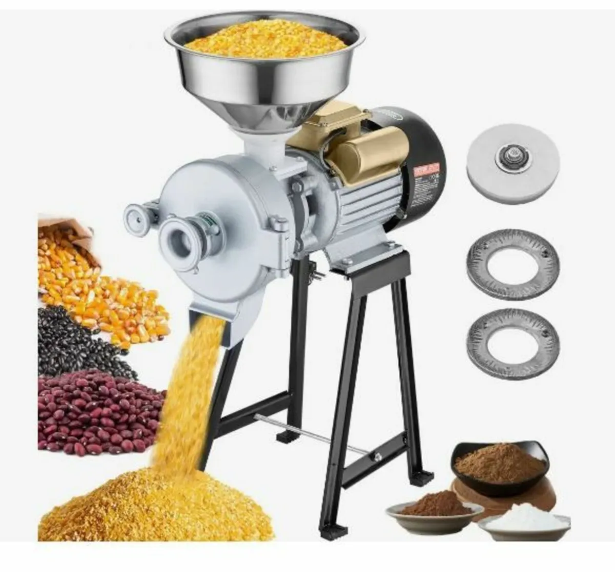 Electric Grain Mill Grinder, 3000W - Image 1