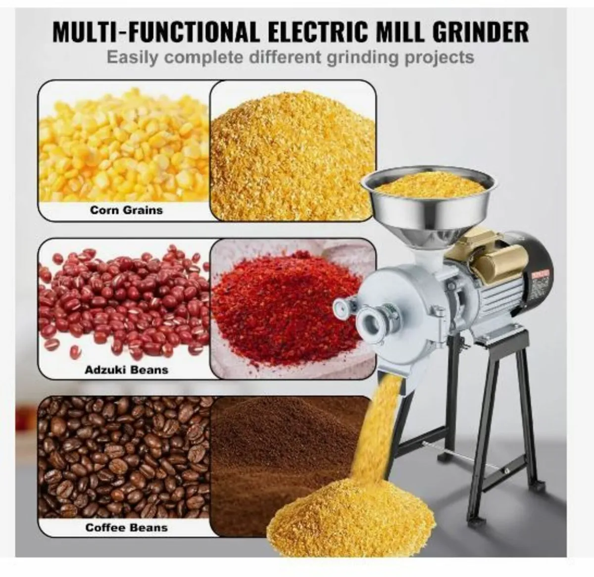 Electric Grain Mill Grinder, 3000W - Image 3