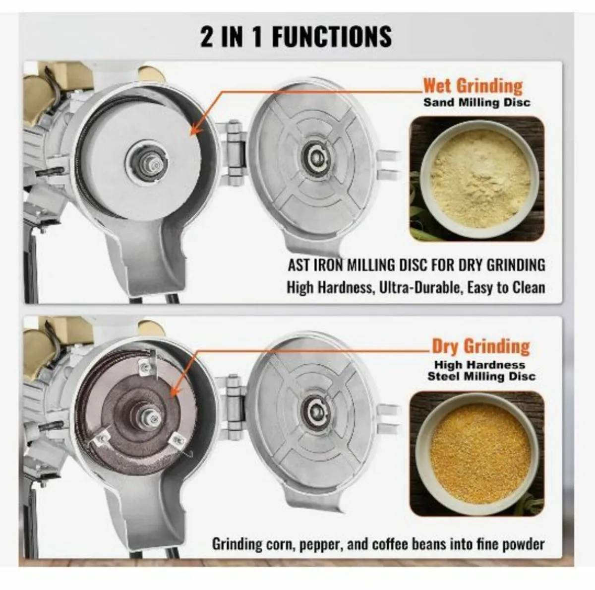 Electric Grain Mill Grinder, 3000W - Image 4