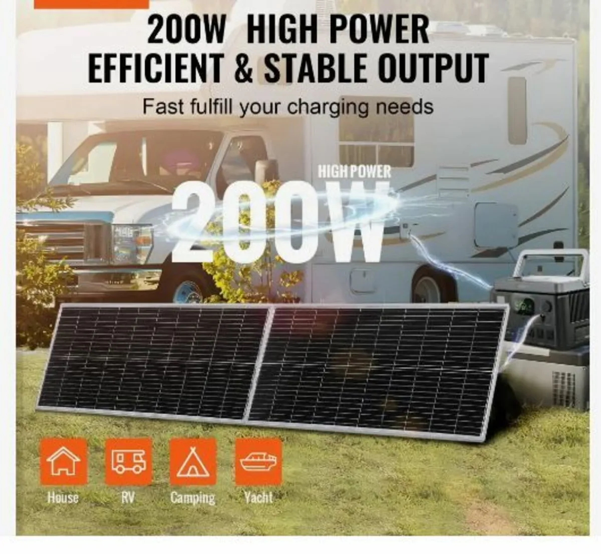 200W Monocrystalline Solar Panel Kit - Image 2