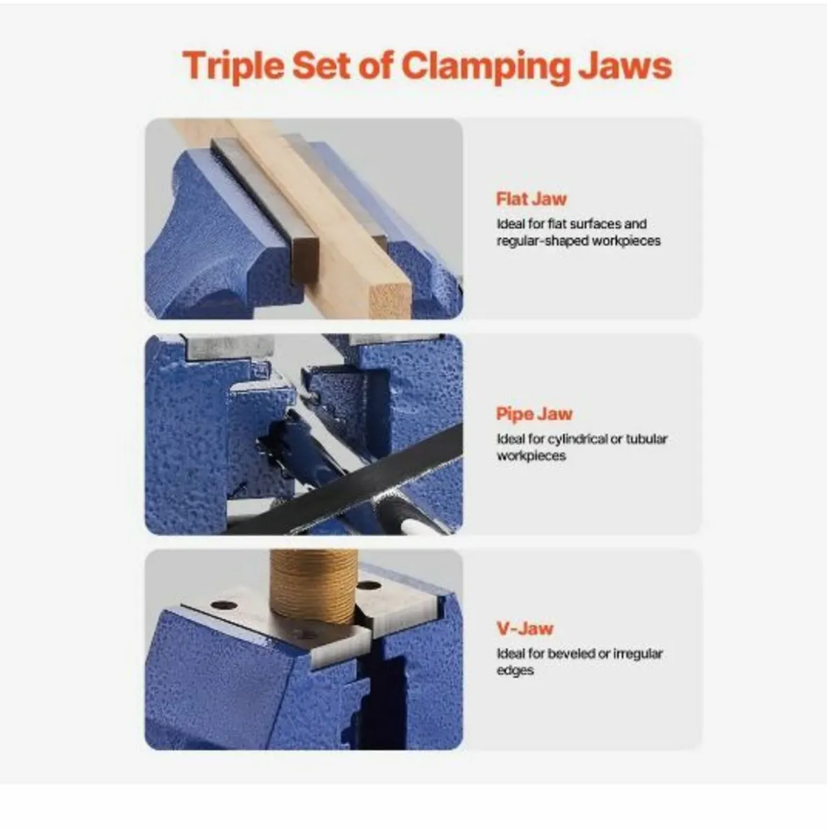Heavy Duty Bench Vise, 165 mm - Image 2