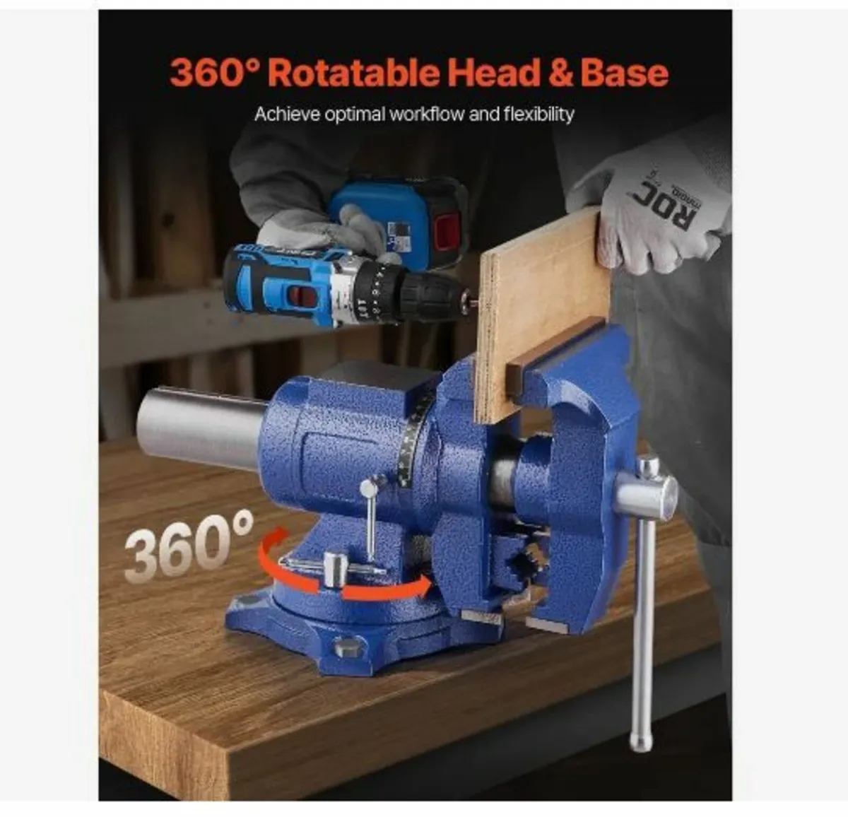 Heavy Duty Bench Vise, 165 mm - Image 3