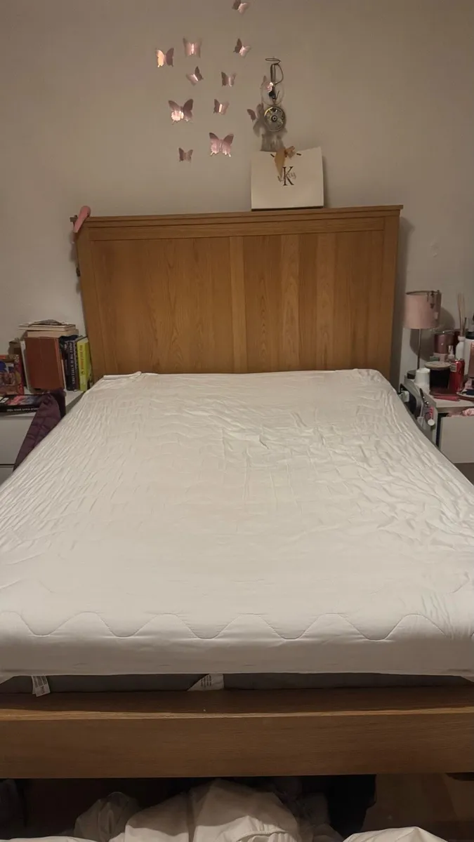 IKEA wooden double bed frame - Image 1