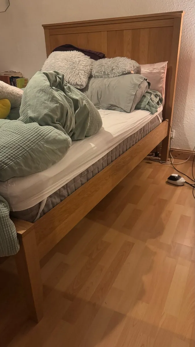 IKEA wooden double bed frame - Image 2