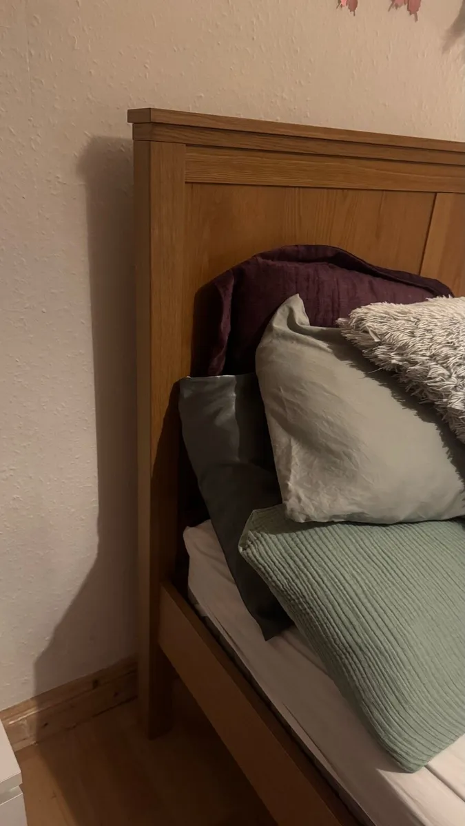 IKEA wooden double bed frame - Image 4