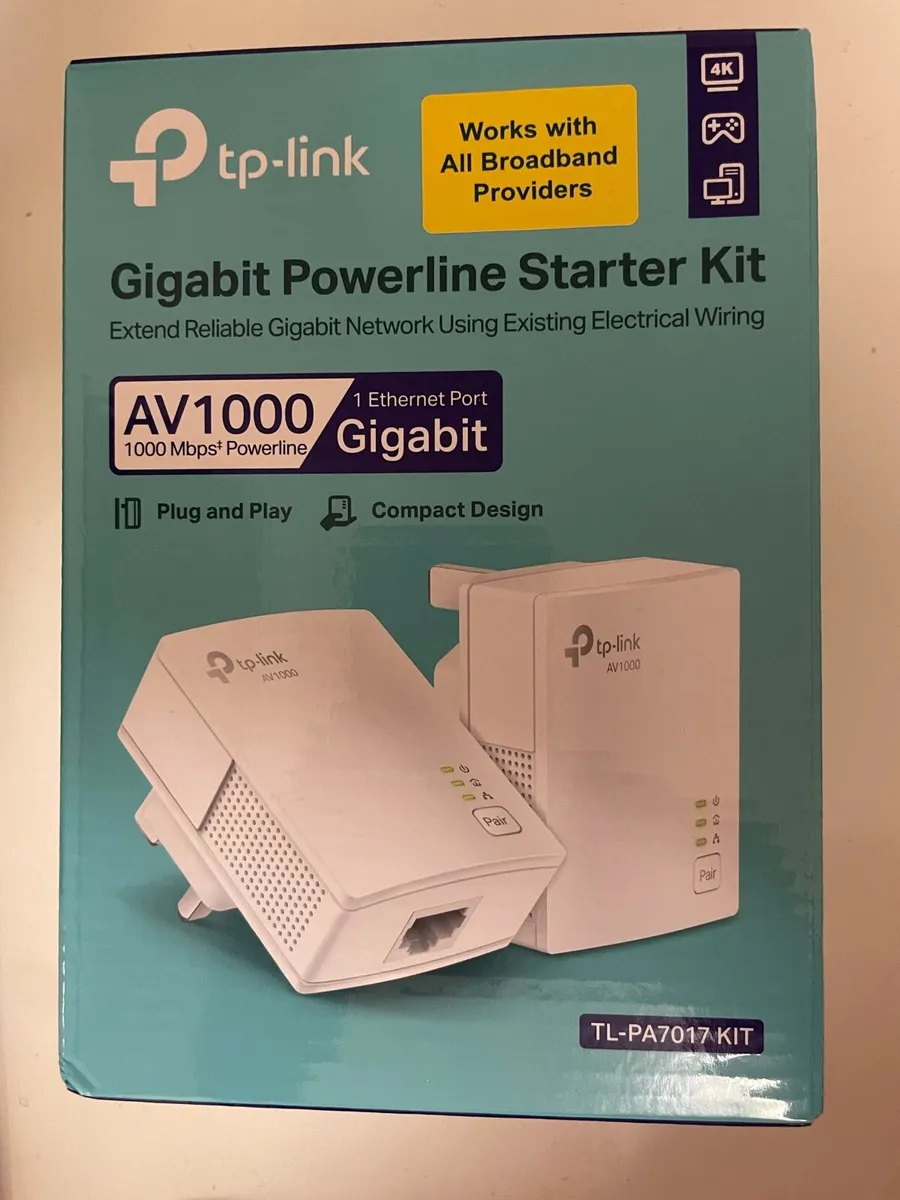 TP-Link AV1000 Gigabit Powerline Starter - Image 1