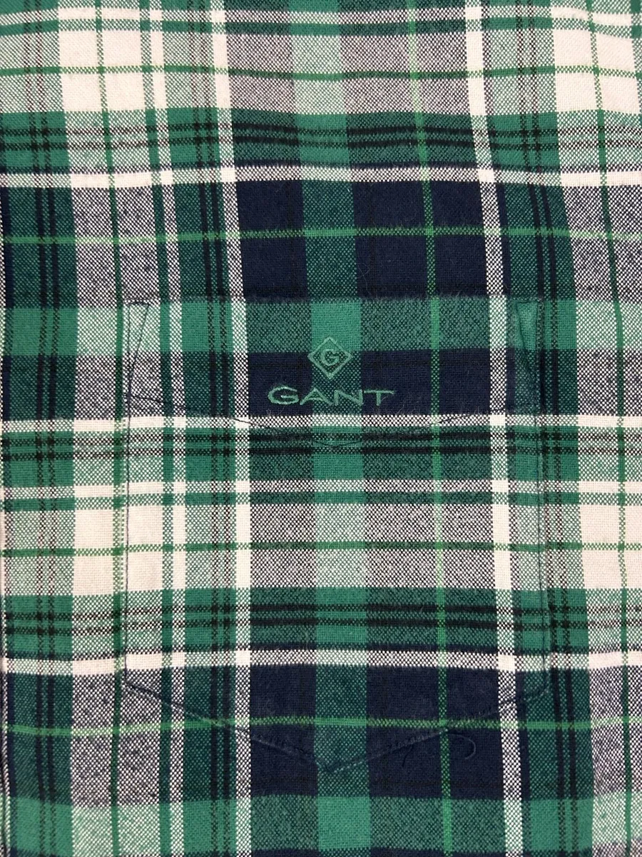 Gant Check Flannel Shirt Mens Small Regular Fit - Image 3
