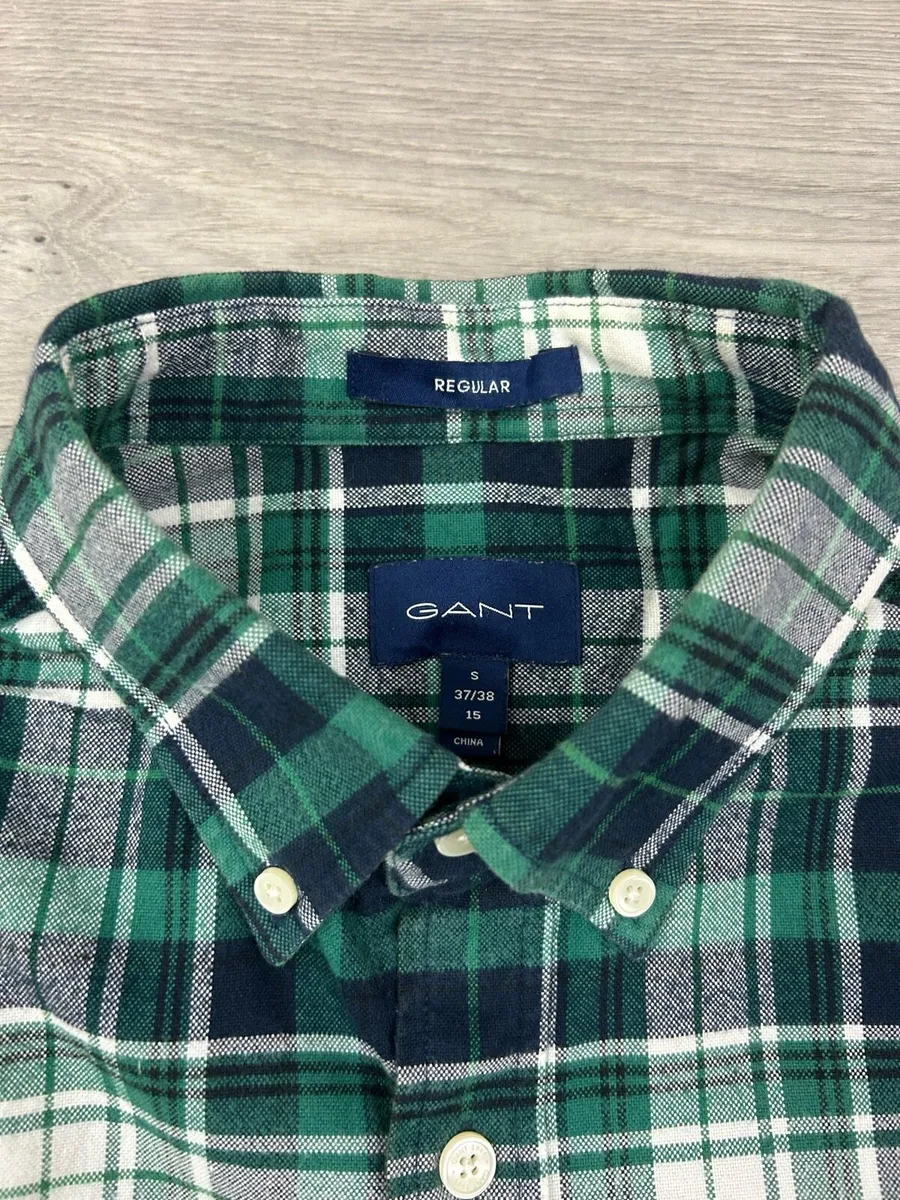 Gant Check Flannel Shirt Mens Small Regular Fit - Image 4