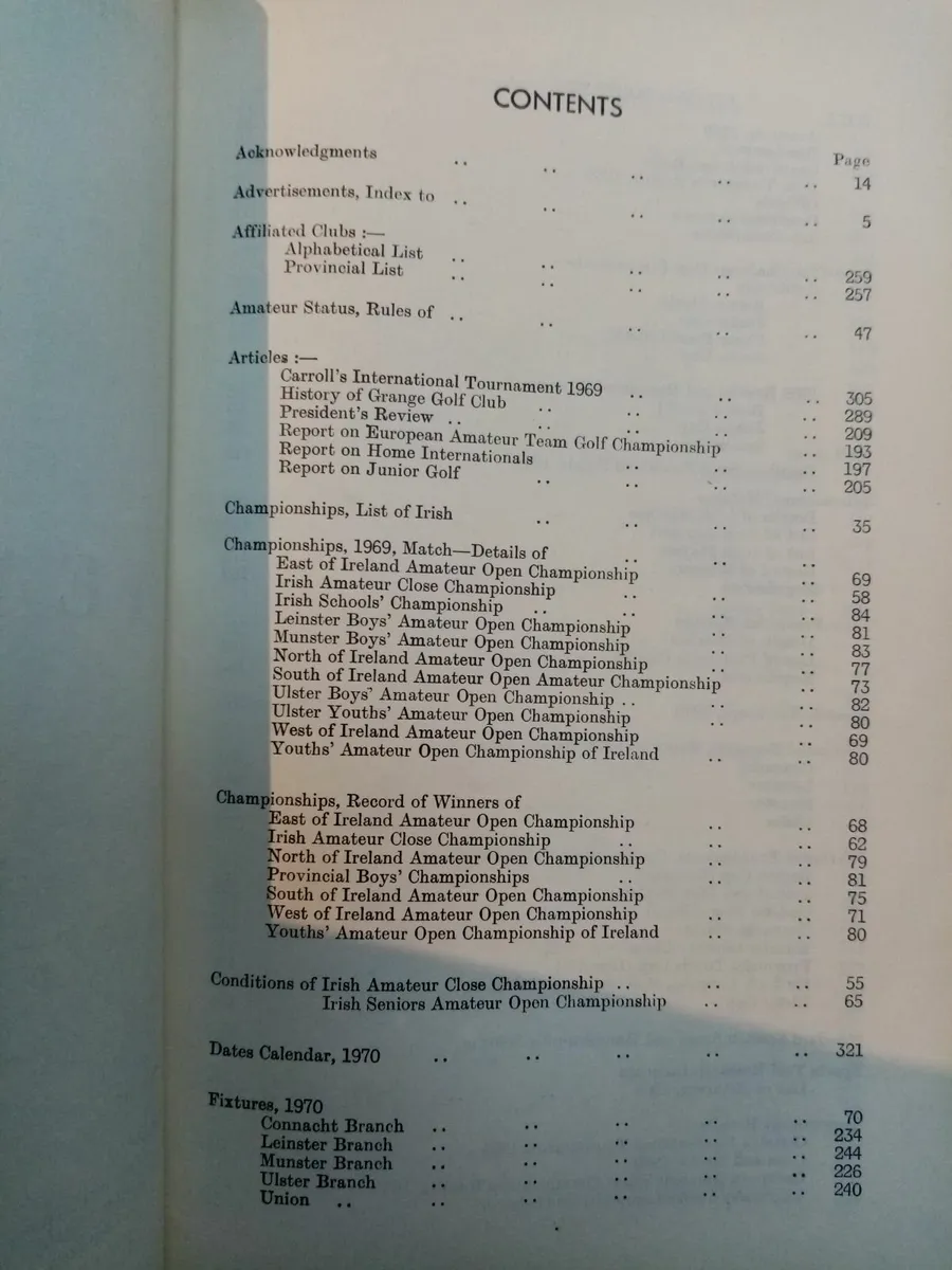 Golfing Union of Ireland Yearbook 1970 - Golf Book - Image 2