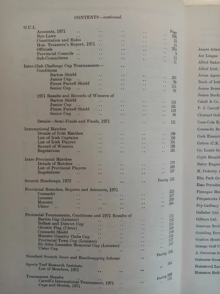 Golfing Union of Ireland Yearbook 1972 - Golf Book - Image 2