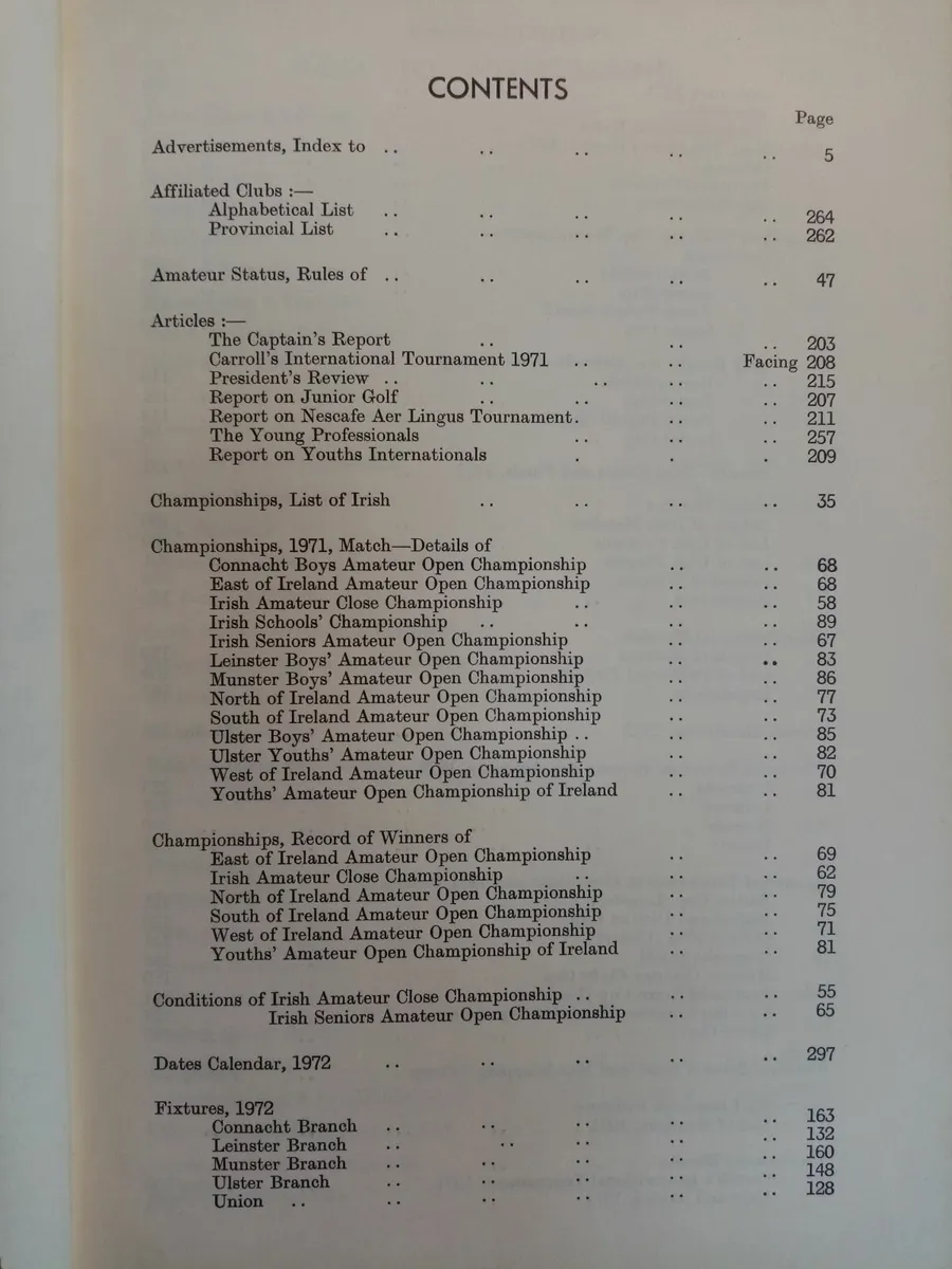 Golfing Union of Ireland Yearbook 1972 - Golf Book - Image 3