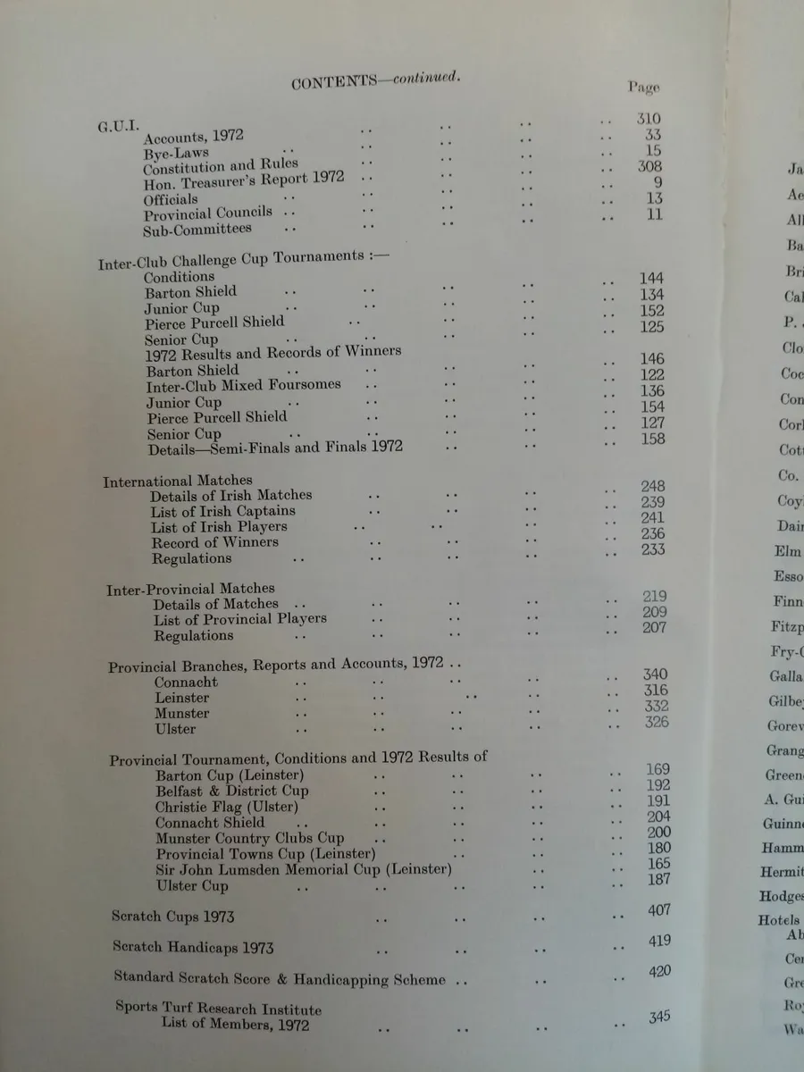 Golfing Union of Ireland Yearbook 1973 - Golf Book - Image 3