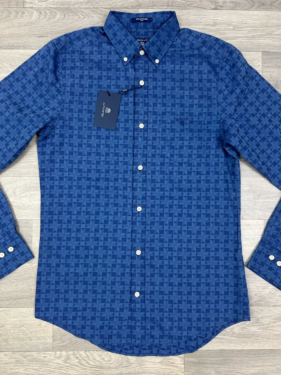 NEW Gant Button Down Patterned Shirt Mens Small - Image 2