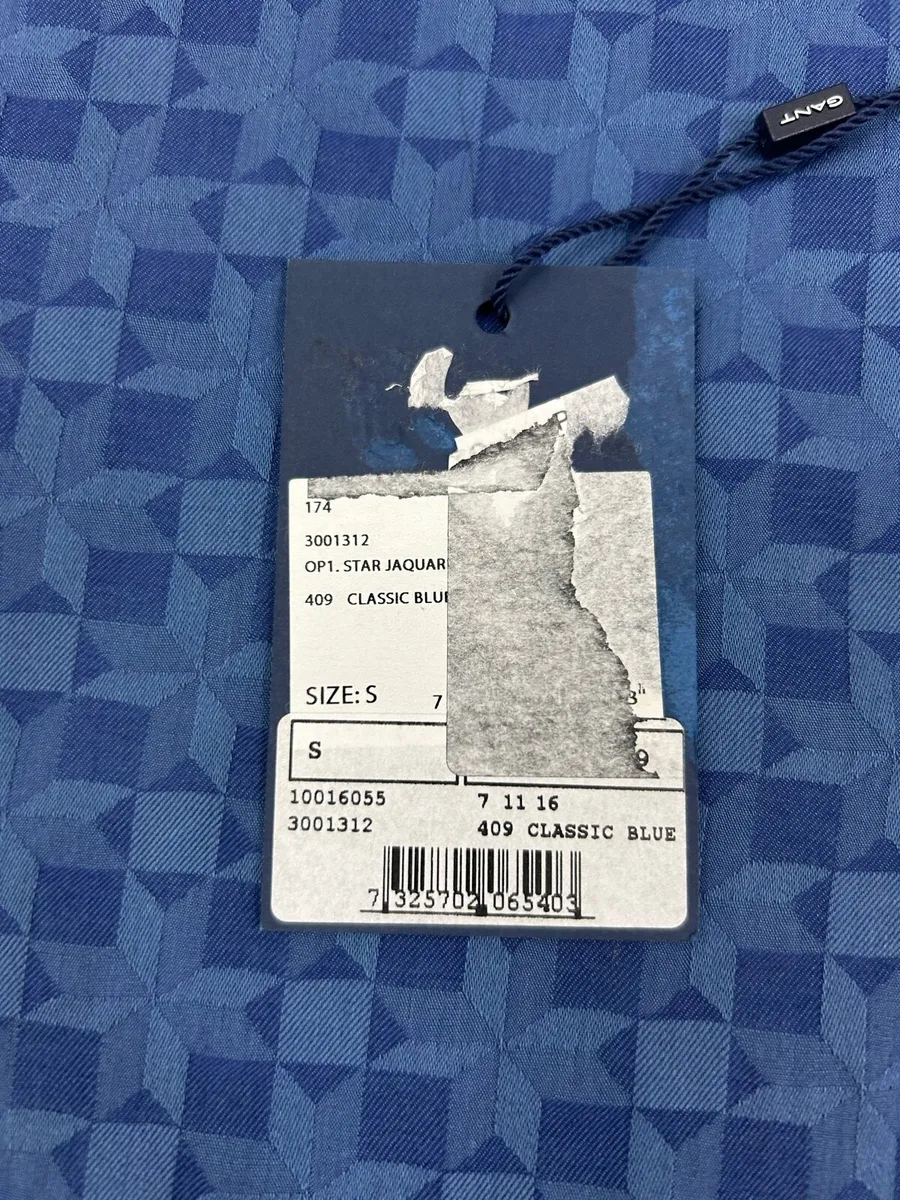 NEW Gant Button Down Patterned Shirt Mens Small - Image 4