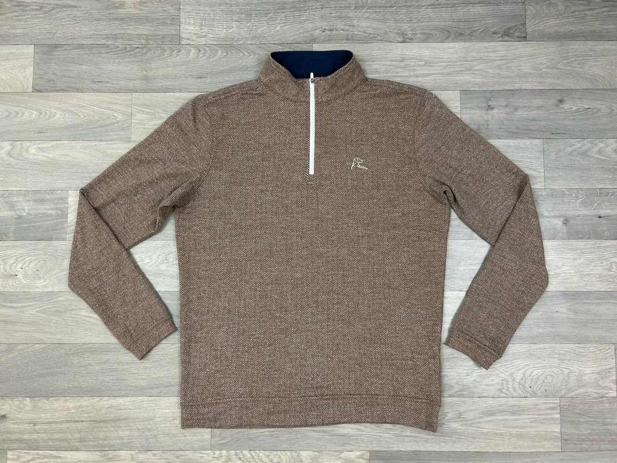 Rhoback Herringbone Half Zip Golf Jumper Mens S/M - Image 1