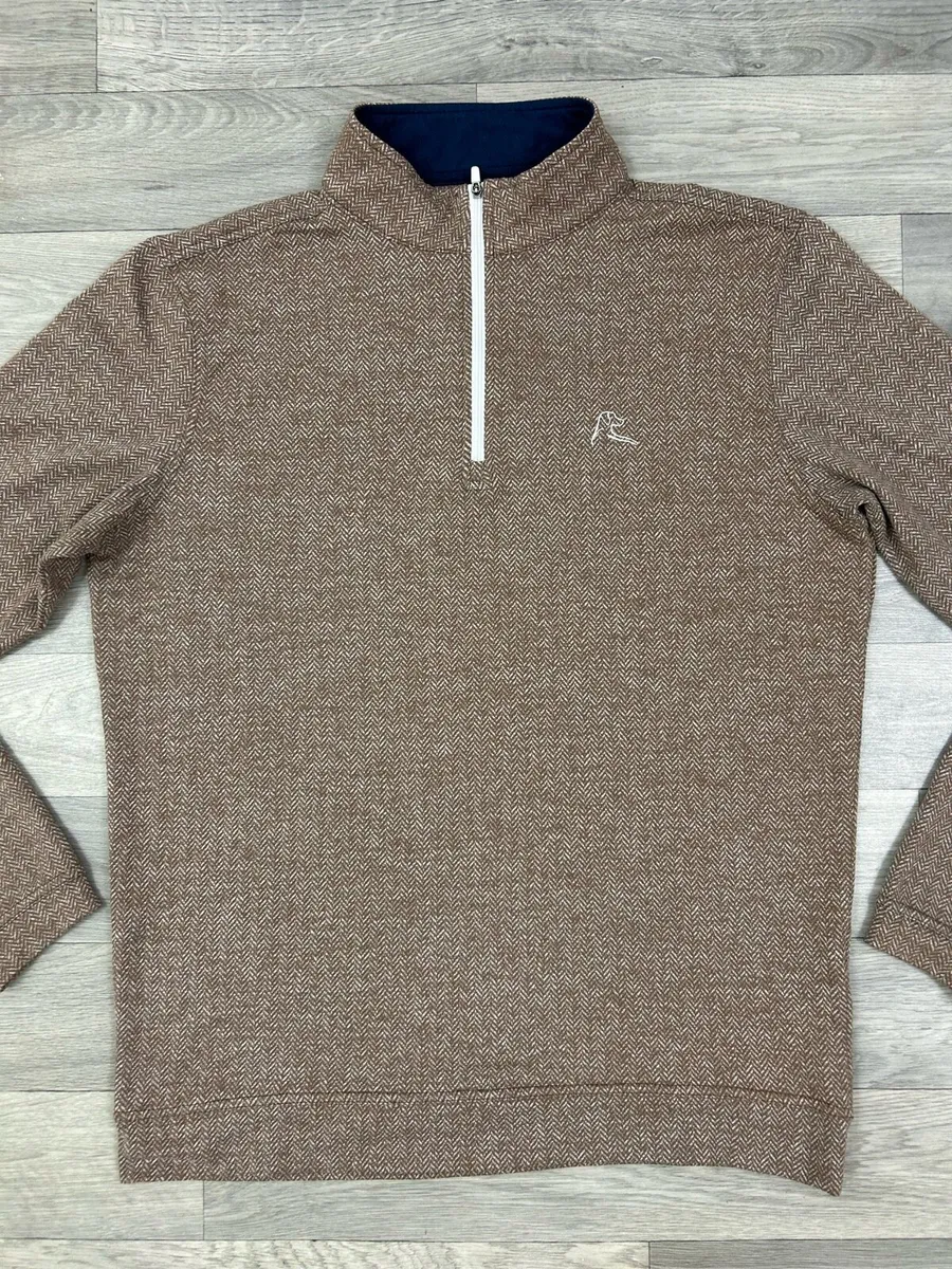 Rhoback Herringbone Half Zip Golf Jumper Mens S/M - Image 2