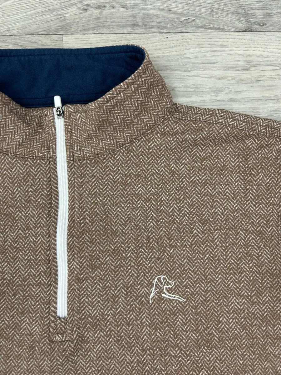 Rhoback Herringbone Half Zip Golf Jumper Mens S/M - Image 3